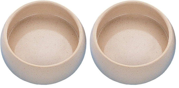 Nobby Keramik Futtertrog für Hunde und Katzen,1000 ml, Creme (Packung mit 2) 1000 ml (Packung mit 2)