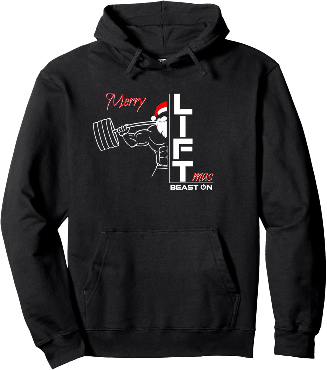 Merry Liftmas Lustige Weihnachten Fitness Gym Sprüche Pullover Hoodie