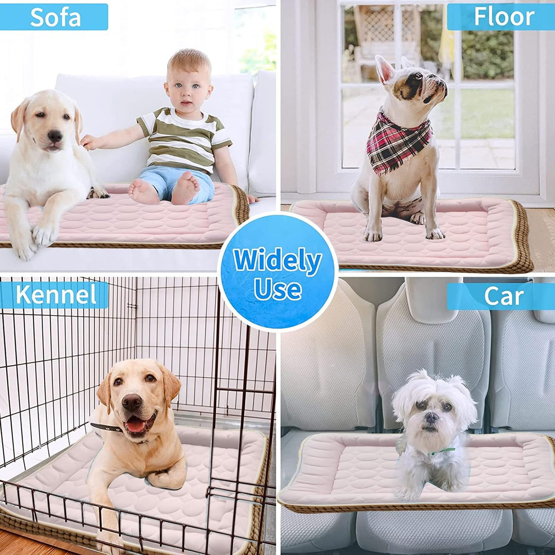 PETCUTE Kühlmatte für Hunde,Hundebett Katzenbett Haustier Kühlmatten,Waschbar Hunde Kühldecke Bett,H