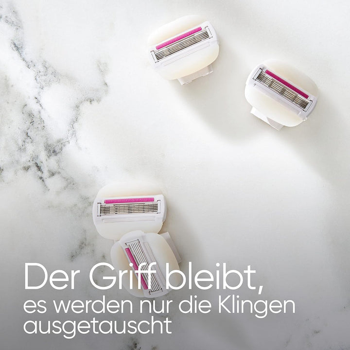 Gillette Venus Comfortglide Sugarberry Rasierklingen Damen, 4 Ersatzklingen für Damenrasierer 4 Suga