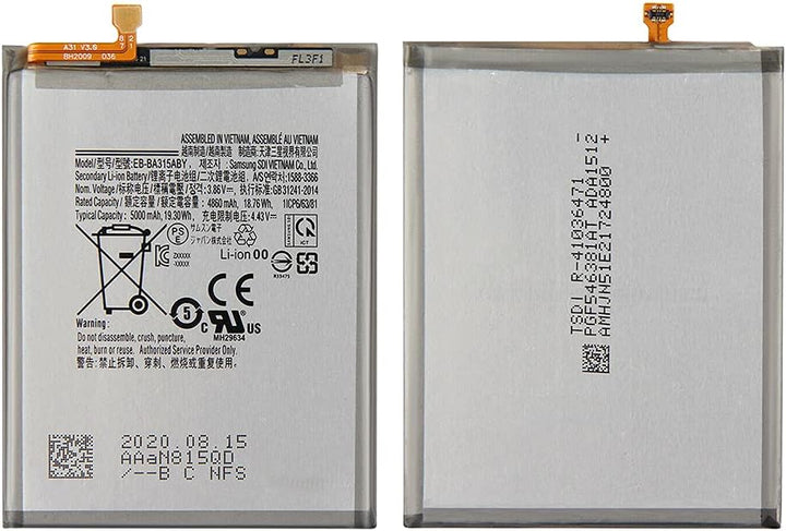 SwarKing Ersatz Akku Kompatibel mit Samsung Galaxy A31 SM-A315F, SM-A315F/DS, SM-A315G/DS, SM-A315G