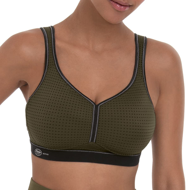 Anita - Performance - Damen - Sport BH - Unterwäsche 90B Dark Oliv/Schwarz, 90B Dark Oliv/Schwarz