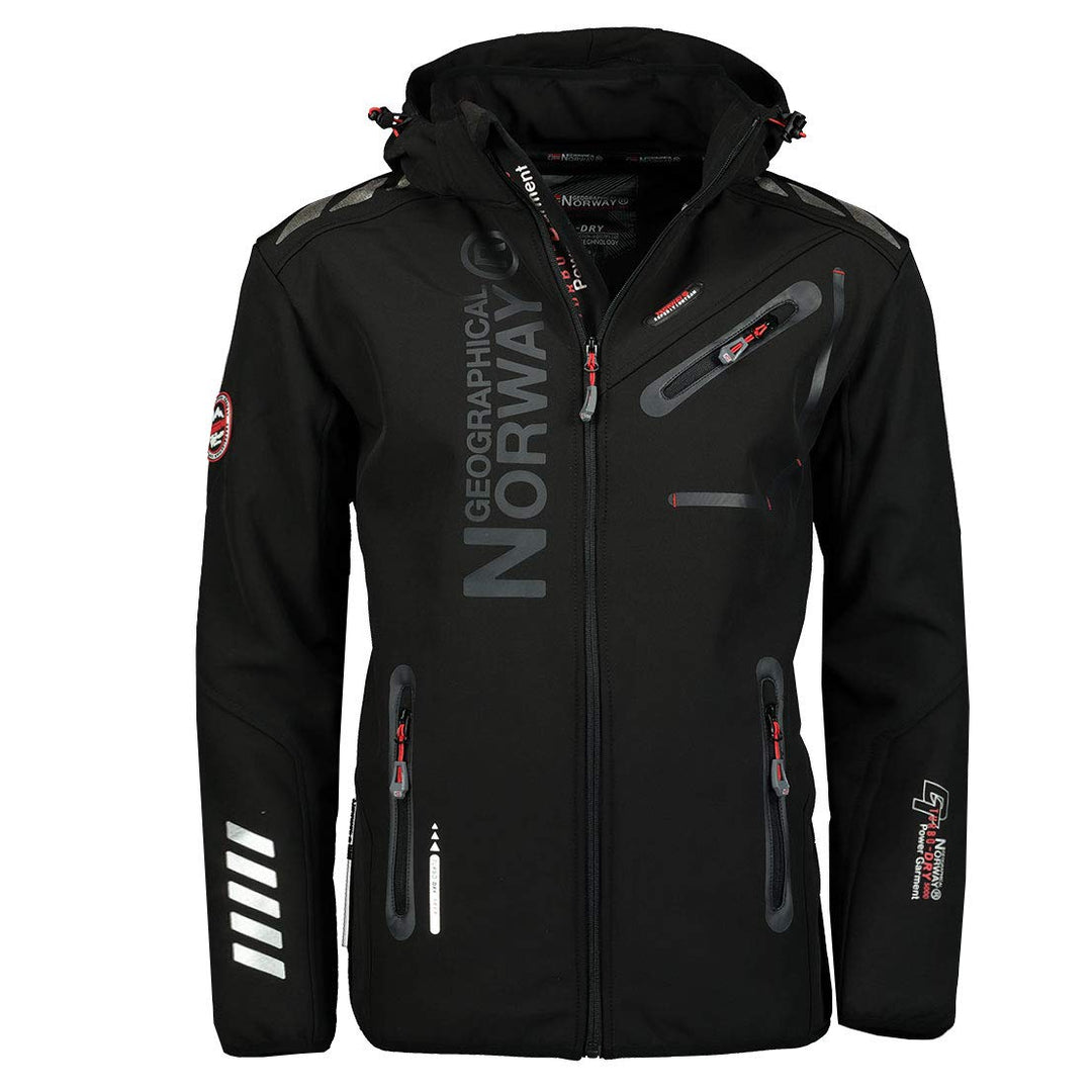 Geographical Norway Royaute Men - Kapuzen-Softshelljacke Mann Wasserdicht - Outdoor Mantel Tactical