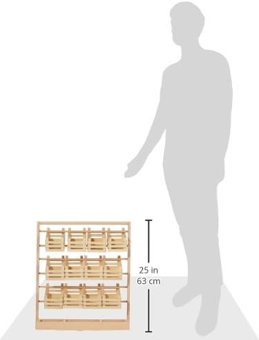 Small Foot Verkaufsstand aus Holz, grosser Stand mit zwölf leeren Kisten, stabile Ausführung, ab 3 J