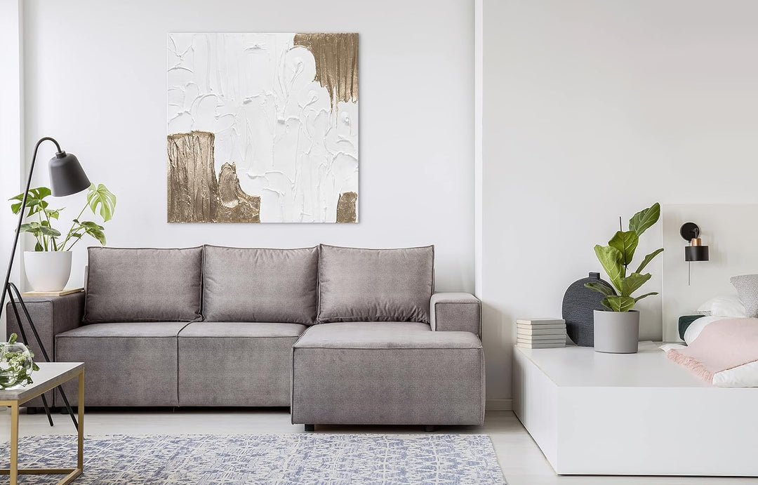 YS-Art Abstrakt Acryl Gemälde auf Leinwand Life handgemalt Wandbilder Wohnzimmer modern Wohndekor Bi