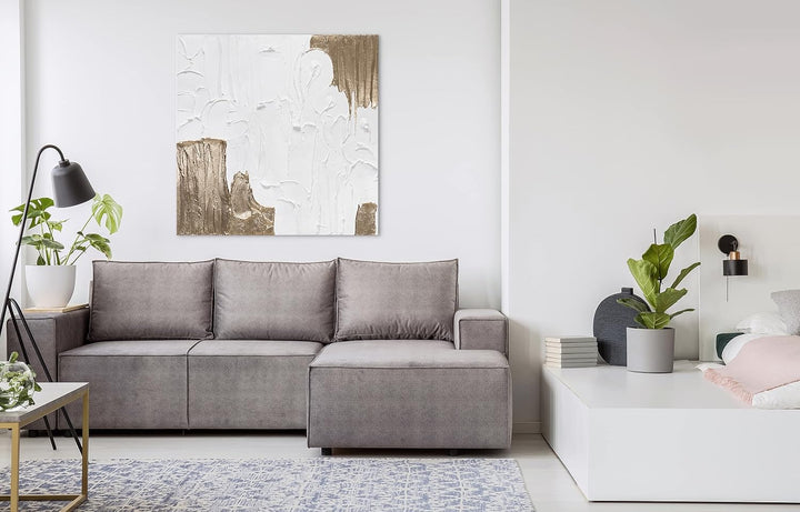 YS-Art Abstrakt Acryl Gemälde auf Leinwand Life handgemalt Wandbilder Wohnzimmer modern Wohndekor Bi