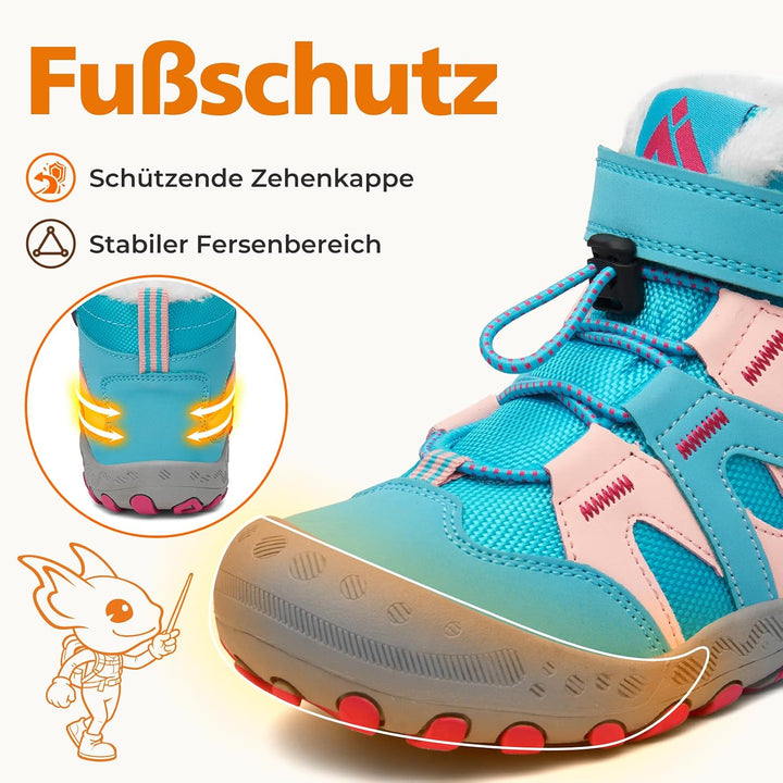 Mishansha Winterschuhe Jungen Winterstiefel Mädchen Boots Kinder Warme Gefüttert Schneestiefel Outdo
