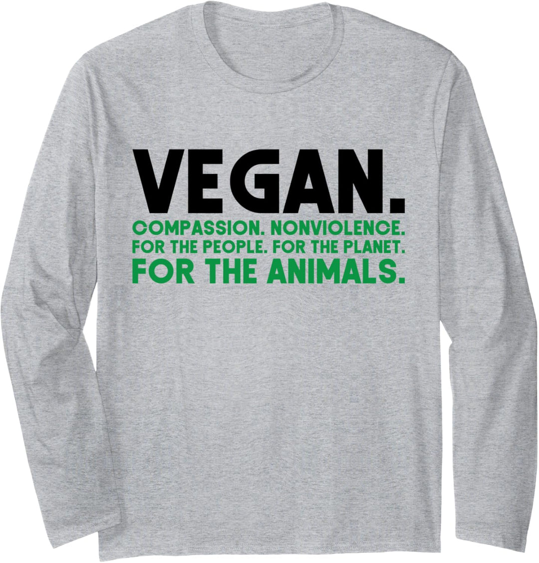 Vegan.Für den Planeten.Für die Tiere.Vegan Langarmshirt