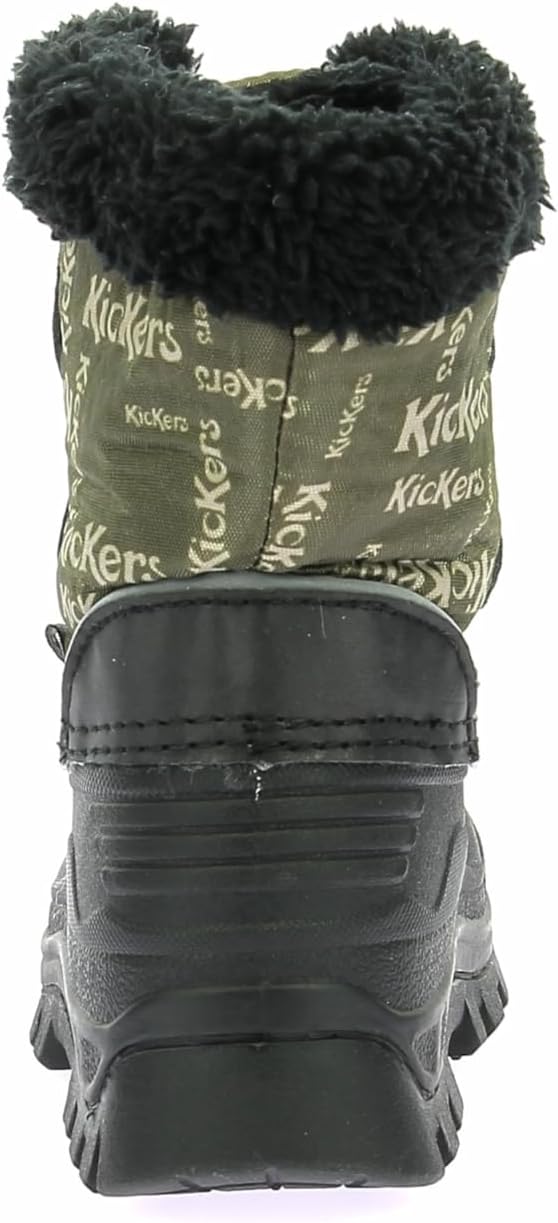 Kickers Unisex Kinder SealsnowSchneestiefel 24 EU Schwarz Grün, 24 EU Schwarz Grün