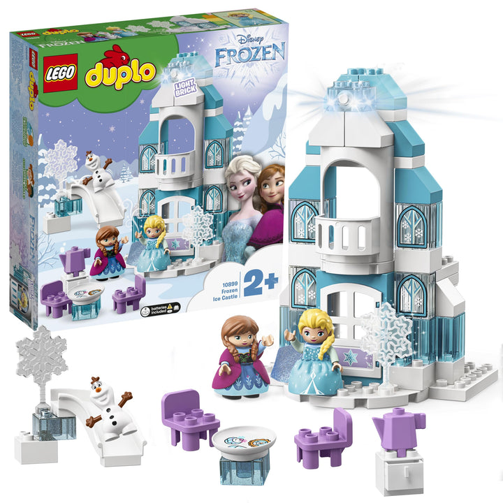 LEGO 10899 DUPLO Princess Frozen Elsas Eispalast, Bauset mit einem Leuchtstein, Prinzessin ELSA und
