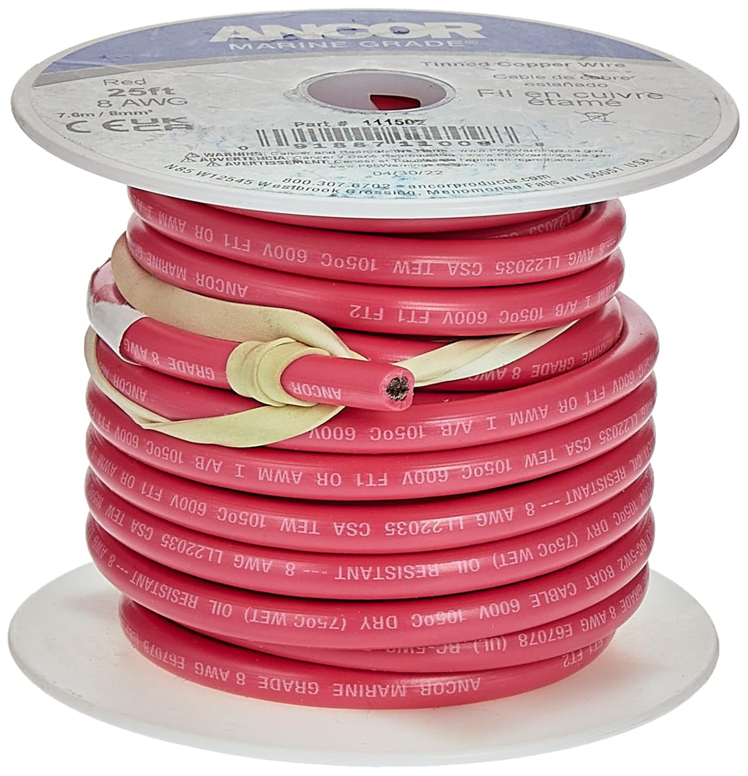 Ancor 639 – 111510 Marine Grade Akku, Rot, 8,37 mm2 Kabel, 30,5 m