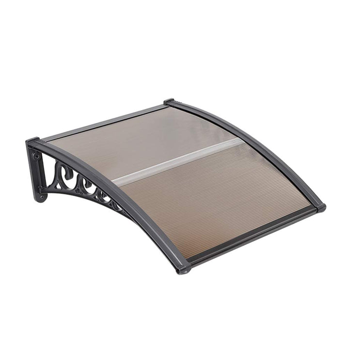Vordach für Haustür, Überdachung Haustür aus Aluminium und Kompletten Polycarbonat-Hohlkammerplatte,