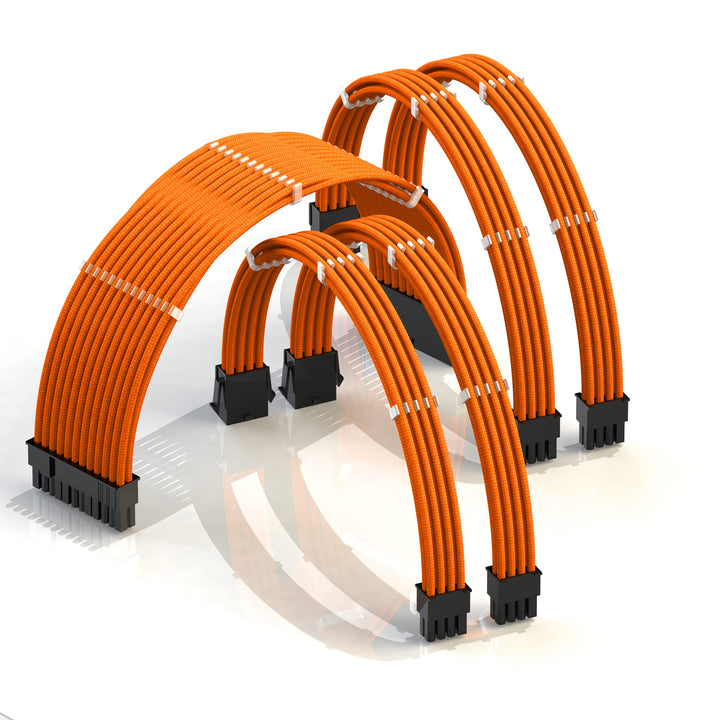 LINKUP - AVA 50cm PSU Kabelverlängerung Ummantelt GPU Nach Mass PC Stromversorgung mit Kamm-Kit┃1x 2