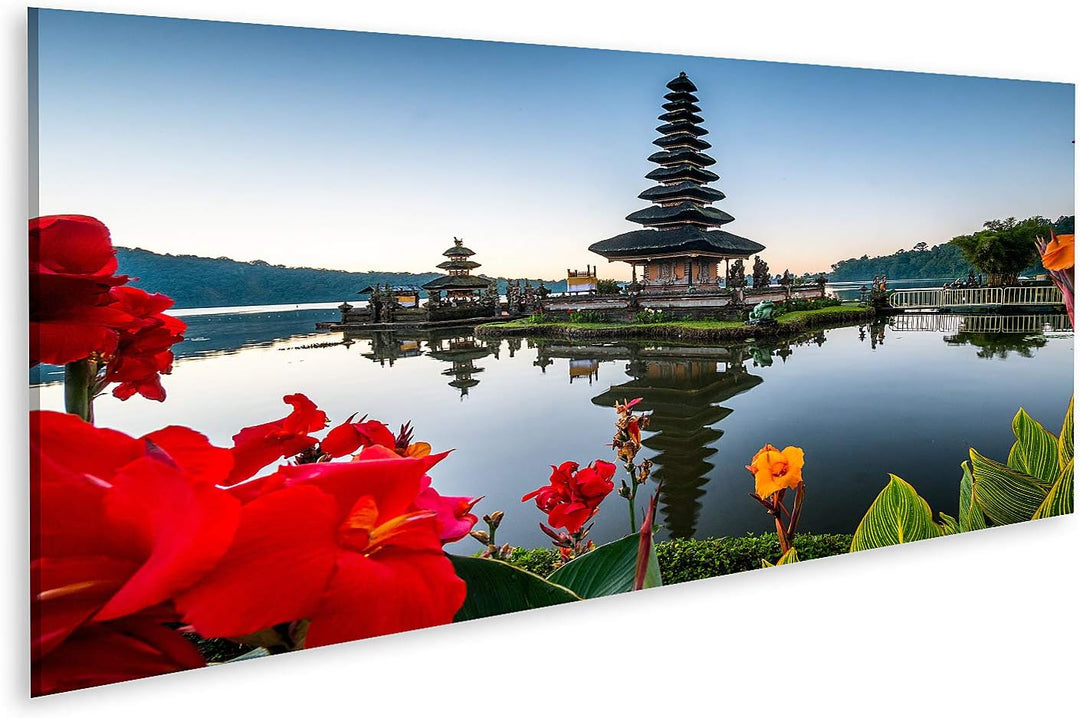 islandburner Bild auf Leinwand Ulun Danu Bratan Tempel Bali Indonesien Garten Voller Blumen Bilder W