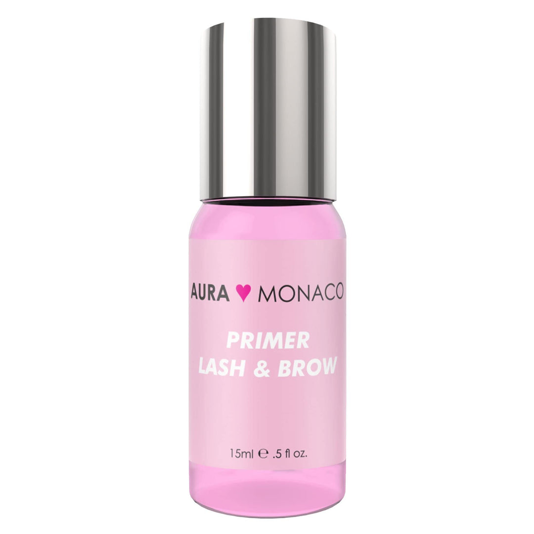 AURA Monaco | Lash & Brow Primer – Professioneller 15ml Premium-Reiniger zur Vorbereitung vor Wimper