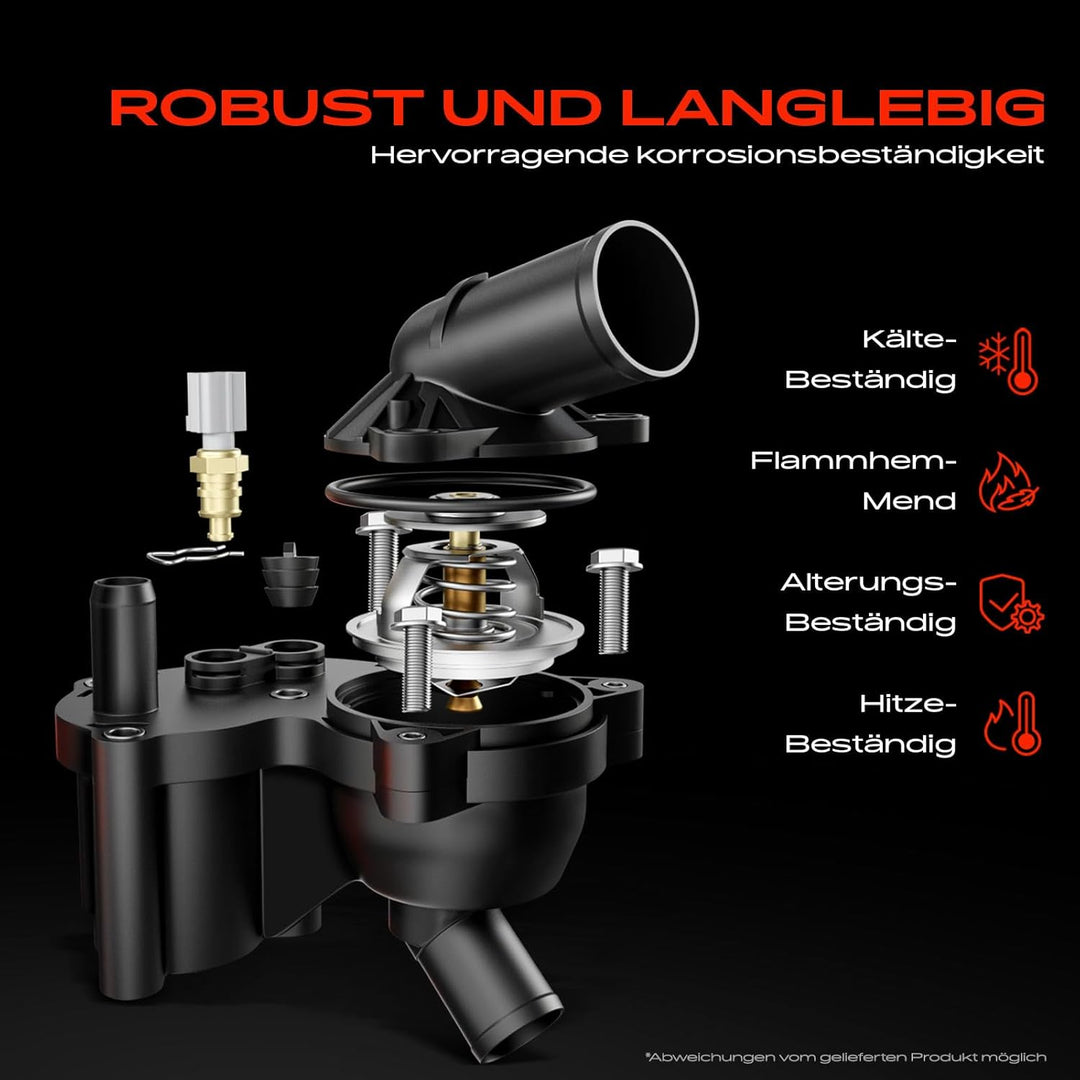 Frankberg 1x Thermostat mit Gehäuse Kompatibel mit 3er 2014-2018 5er 2003-Heute 6er 2004-2018 7er 20