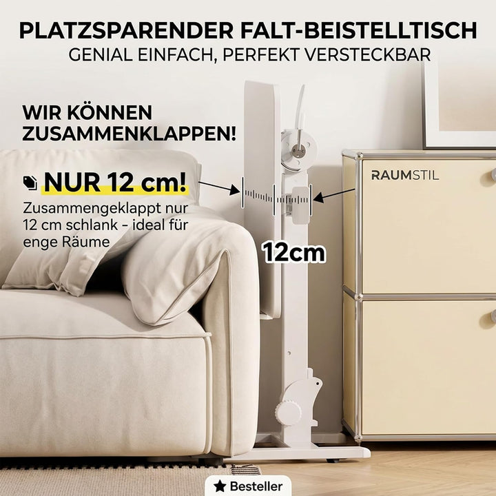MUSSO AnyDesk D7 Mobiler Laptoptisch höhenverstellbar (75-108cm), Klappbarer Stehpult mit 0-90° neig