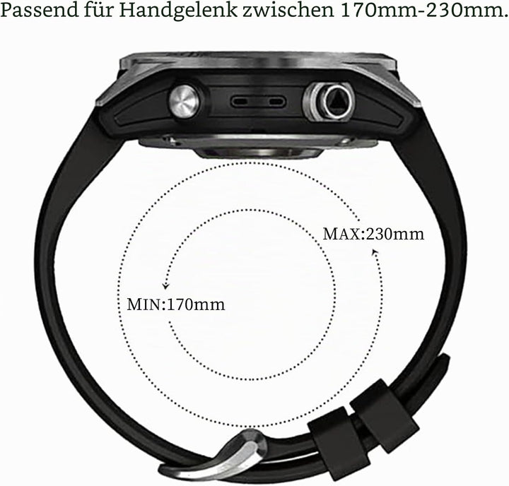 EZMVZKU 22mm QuickFit Armband für Garmin Fenix 8 47mm/Fenix 7/7 Pro/6/6 Pro,Silikon Ersatzarmband Sp