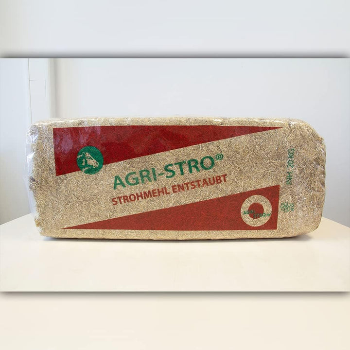 Strohmehl entstaubt 20 kg Länge: 1-2 cm geeignet für Allergiker Kleintier- und Pferde- Einstreu