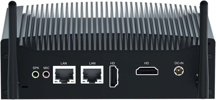 Industrieller Mini-Lüfterlos-PC W 11 Pro, Core i5 1235U, 16GB DDR5 256GB SSD, Dual HD, RJ45 LAN, RS2