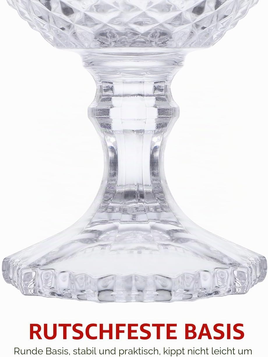 Yardwe Apotheker-Gläser aus klarem Glas, dekoratives Süssigkeiten-Buffetglas, Hochzeits-Süssigkeiten