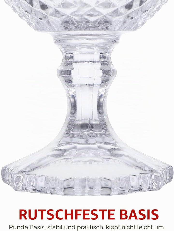 Yardwe Apotheker-Gläser aus klarem Glas, dekoratives Süssigkeiten-Buffetglas, Hochzeits-Süssigkeiten