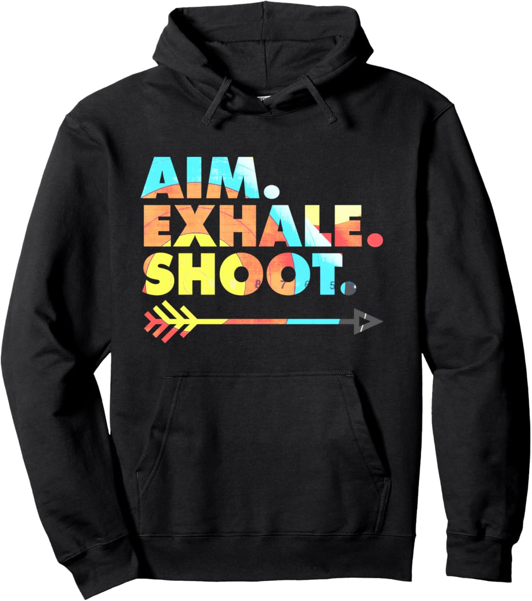 Zielen Ausatmen Schiessen - Bogenschiessen Pullover Hoodie