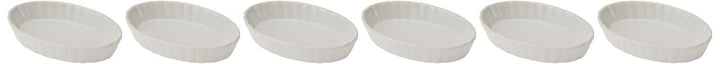 Küchenprofi Creme Brulee Schälchen, Weiss, Hartporzellan, 6er Set, Ofenform, 13 x 8 x 2,5 cm, Souffl