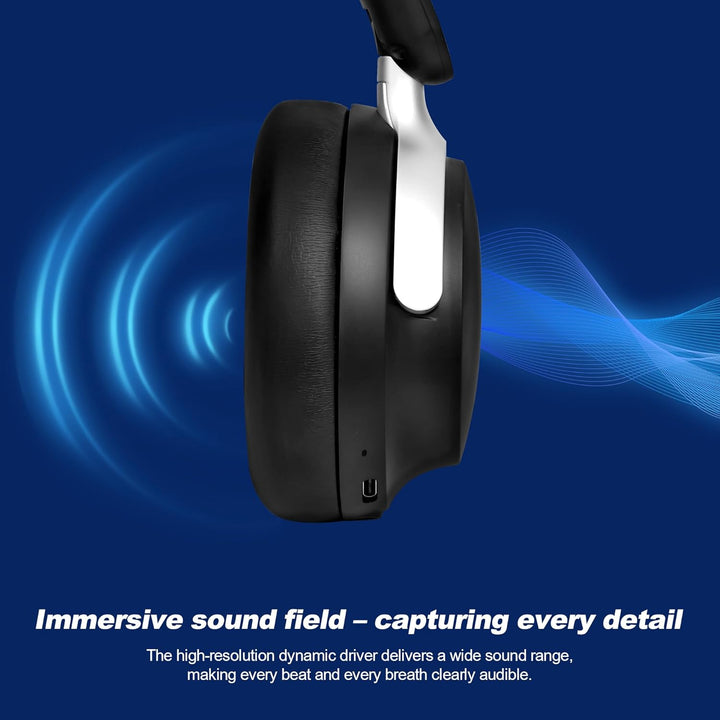 Noise Cancelling Over-Ear Kopfhörer – Wireless 5.4 Headphones mit 80-Stunden Akku, starkem Bass, fal