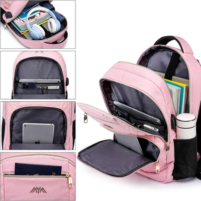 YAMTION Schulrucksack Mädchen Teenager, Rucksack Schule Laptop Rucksack für Damen Daypacks für 15.6