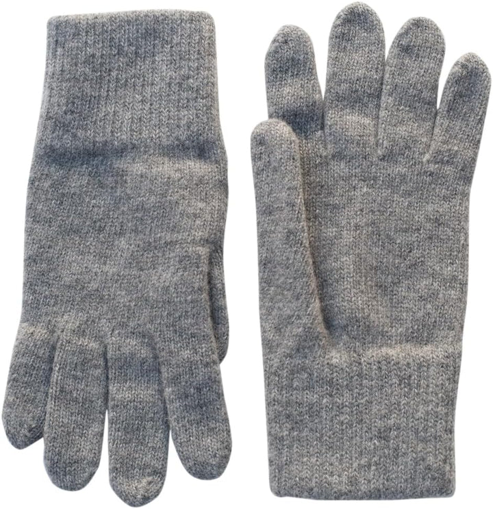 FosterNatur, Merino Damen Wollhandschuhe/Fingerhandschuhe, 100% Wolle Merino extrafein 7.5 Grau, 7.5