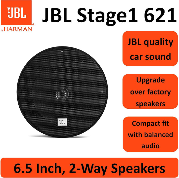 JBL Stage1 621 2-Wege Auto Lautsprecher Set von Harman Kardon - 175 Watt Car Hifi KFZ Autolautsprech