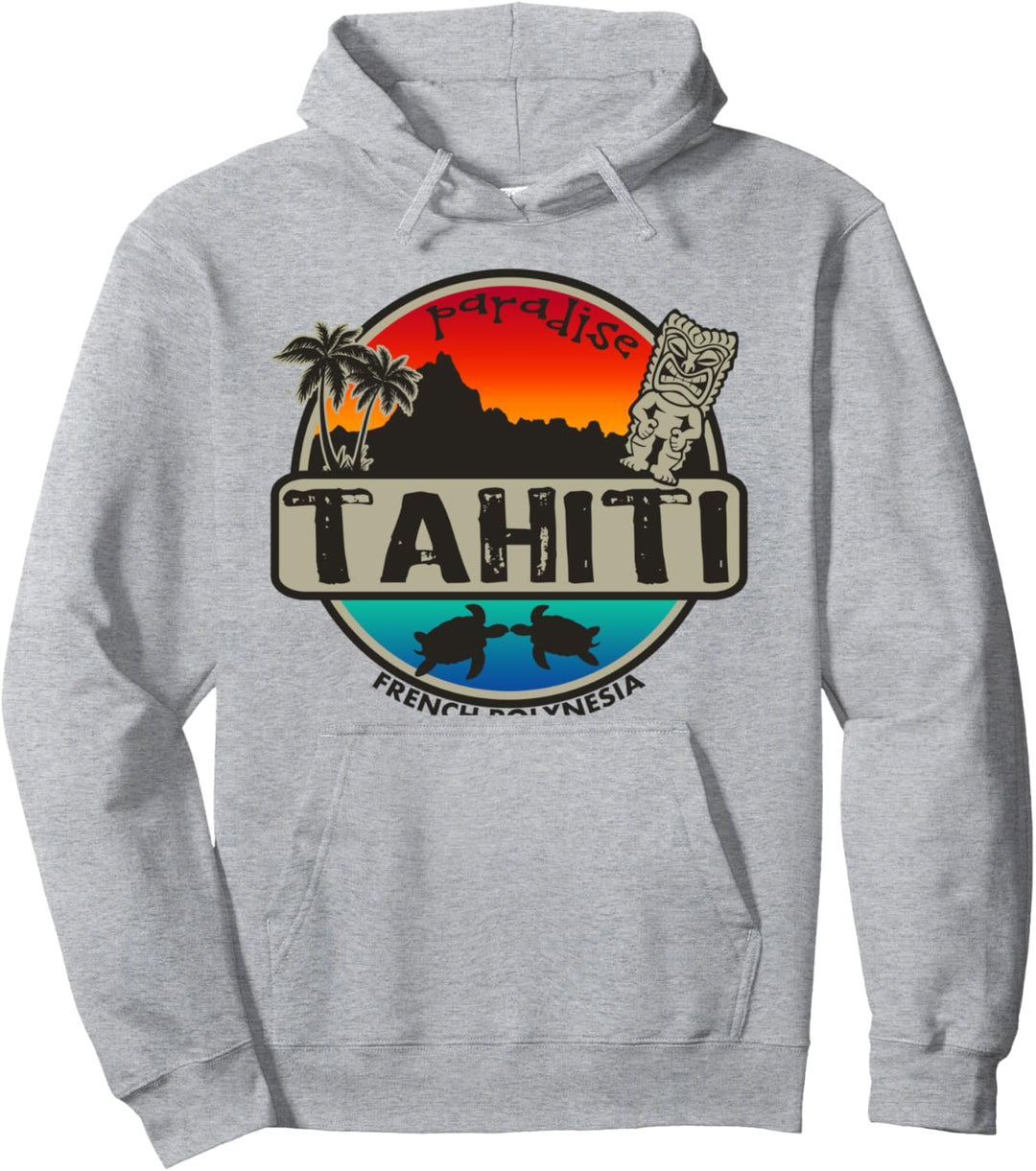 Tahiti Paradise Tropisches Design Pullover Hoodie