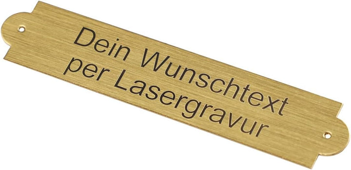 Gemäldeschild aus Messing mit Gravur | Schild gravieren lassen für Gemälde, Sattel, Ehrentafeln und