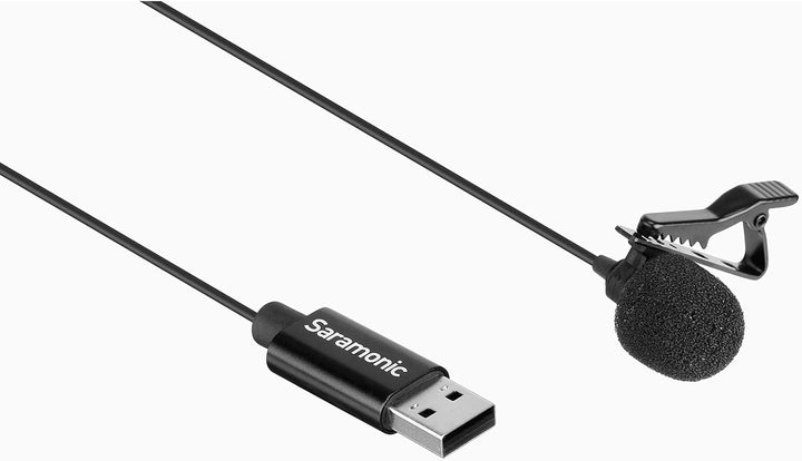 Saramonic Lavalier-Mikrofon mit USB-A-Anschluss für Computer mit 6,56 Zoll (2 m) Kabel (SR-ULM10)