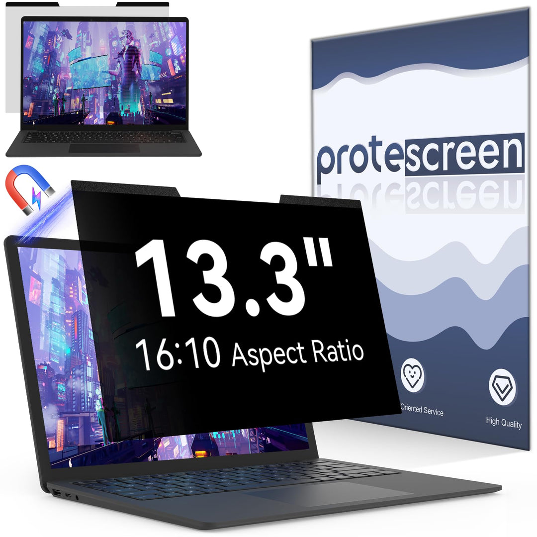 Magnetischer Laptop Sichtschutz für 13.3 Zoll Seitenverhältnis 16:10 Computer Bildschirm, 13 Abnehmb