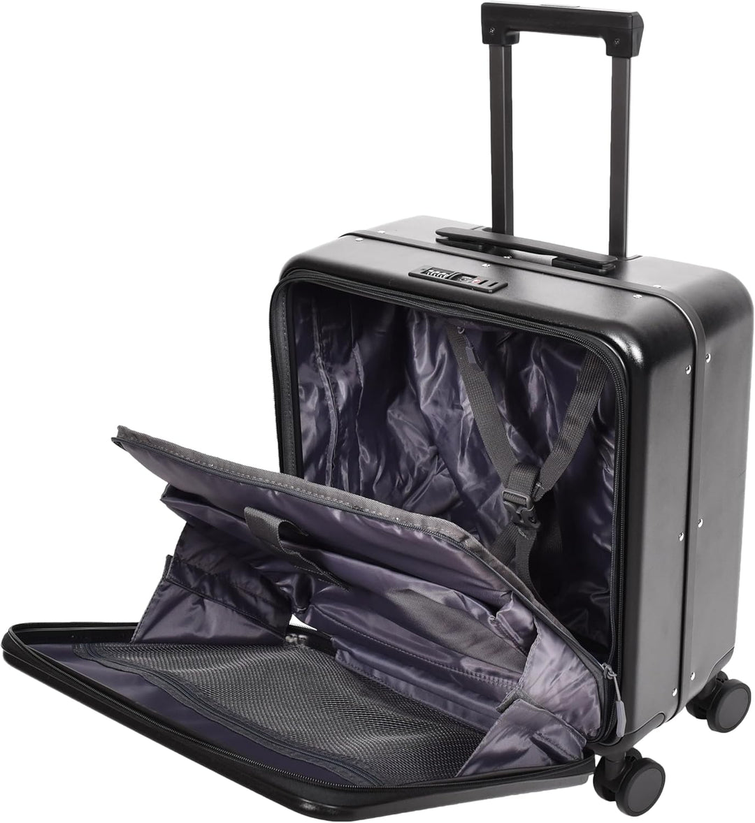 A1 FASHION GOODS Pilot Case Hard PC Laptop Tasche 4 Rollen Kabinengrösse Business Reise Gepäck Scoot