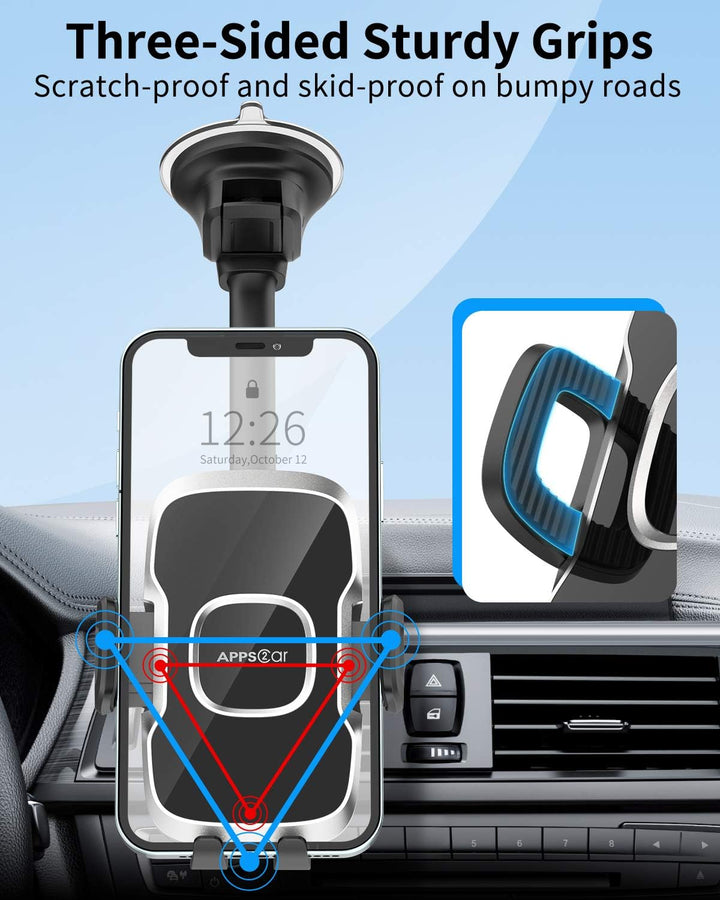 APPS2Car Auto HandyHalterung für Windschutzscheibe mit flexiblem Langen Arm, 13 Zoll Schwanenhals kf