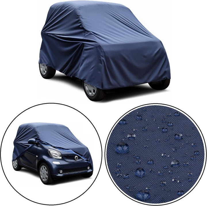 Ganzgarage kompatibel für Smart ForTwo, Abdeckung Kleinwagen Vollgarage 277x162x136cm Blau