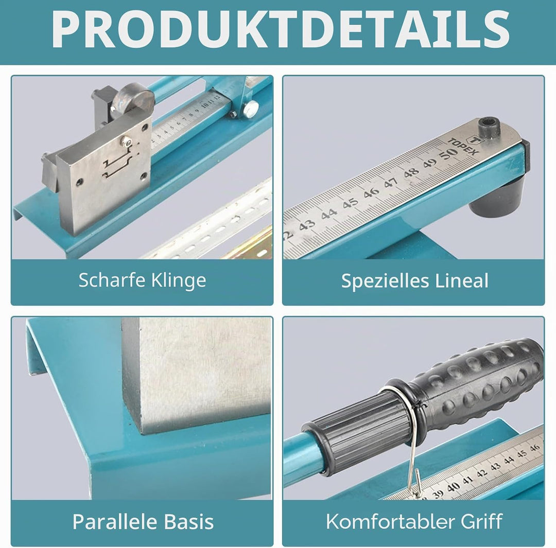 Schienenschneider, Manueller DIN Hutschienen Schneider 35 mm Tischgerät mit Messskala Doppelnut Schn