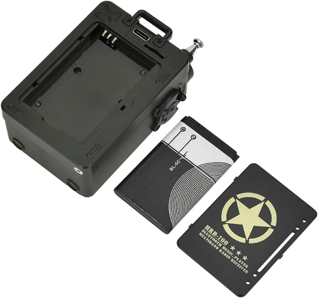 DollaTek HRD-700 Taschen Retro Mini Radio mit 10 Bändern Bluetooth Digitaler wiederaufladbarer Musik