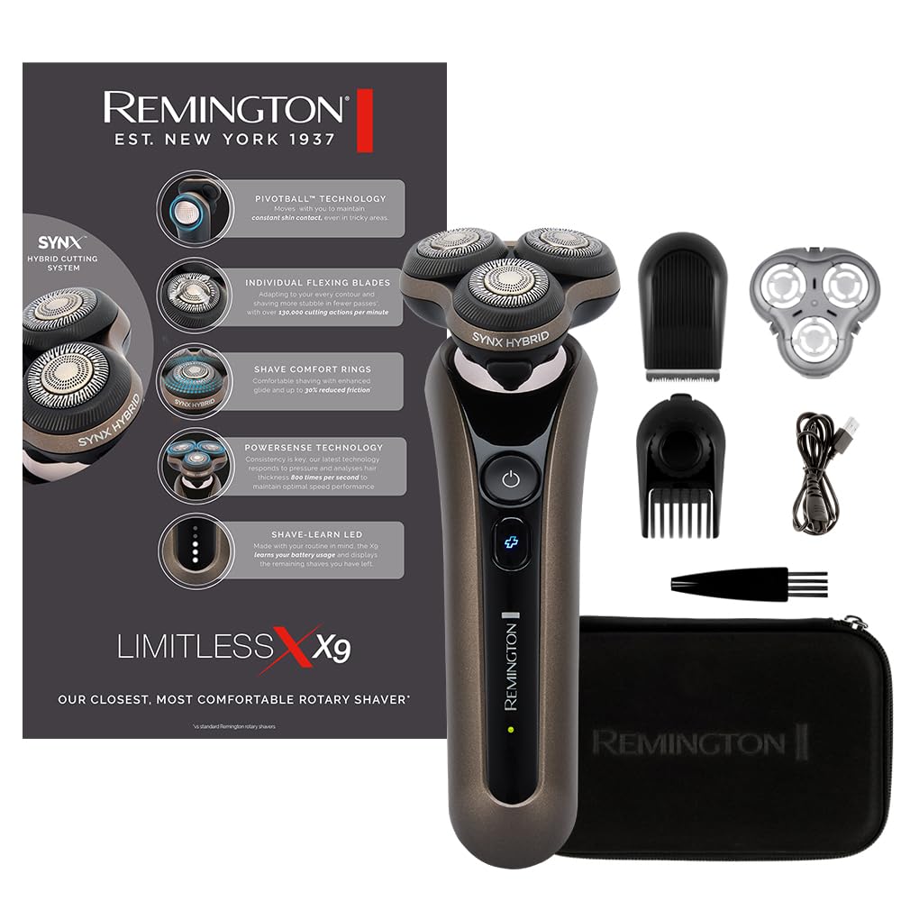 Remington Rasierer Herren Elektrisch [SynX Hybrid Schneidesystem: Rotation & Folienrasierer, Nass-&T