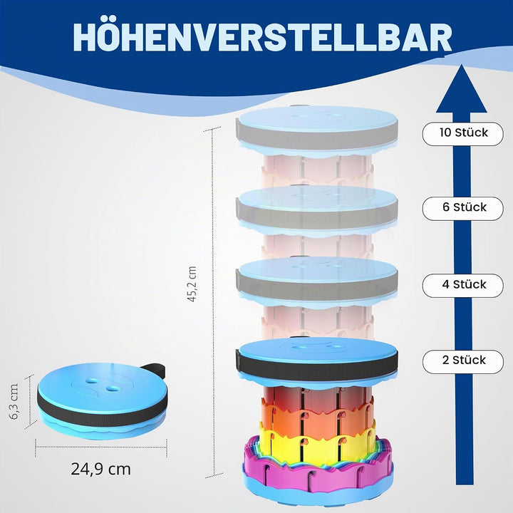 Teleskophocker,Zusammenklappbar, leicht und tragbar, Hocker für Erwachsene, Camping-Hocker für Wande