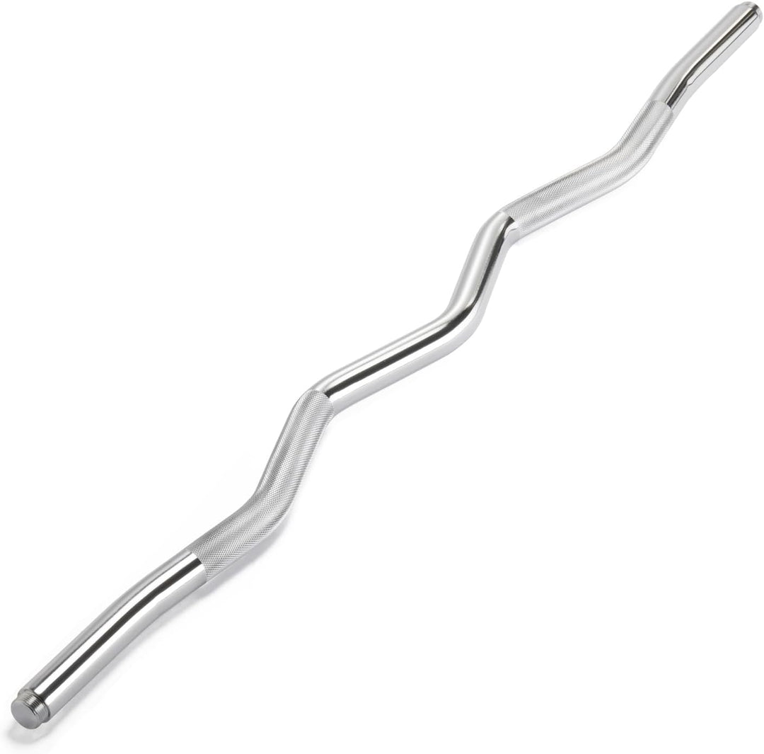 Northdeer SZ Curlstange 95cm (4,6kg) aus massivem Stahl, Ø 28mm, Stange verchromt & gerändelt, Hante