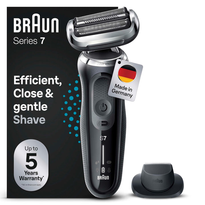Braun Series 7 Elektrorasierer 360° Flex mit Präzisionstrimmer, Trimmer & Rasierer Herren Elektrisch