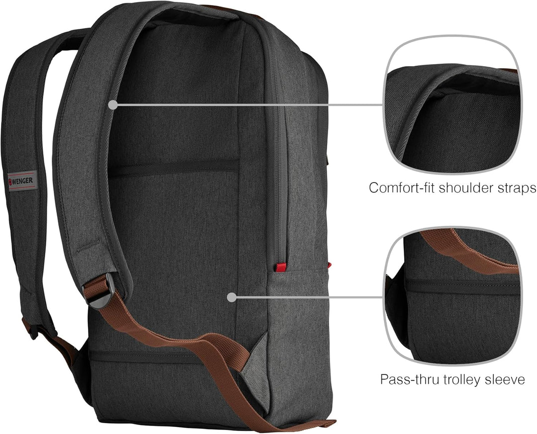 WENGER CityUpgrade Laptop-Rucksack mit Umhängetasche, Kompakt, Notebook bis 16 Zoll, Tablet bis 12 Z