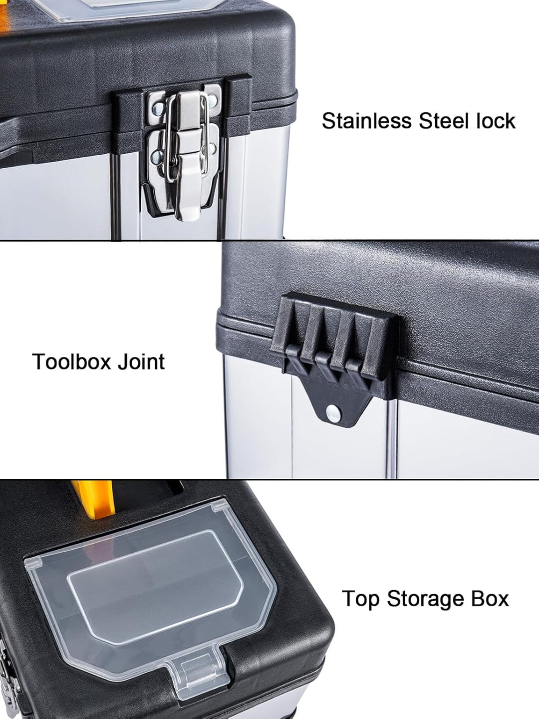 Werkzeugbox Werkzeugkoffer leer Werkzeugkasten 17" 40 * 18 * 17cm Werkzeugkoffer mit Metallschliesse