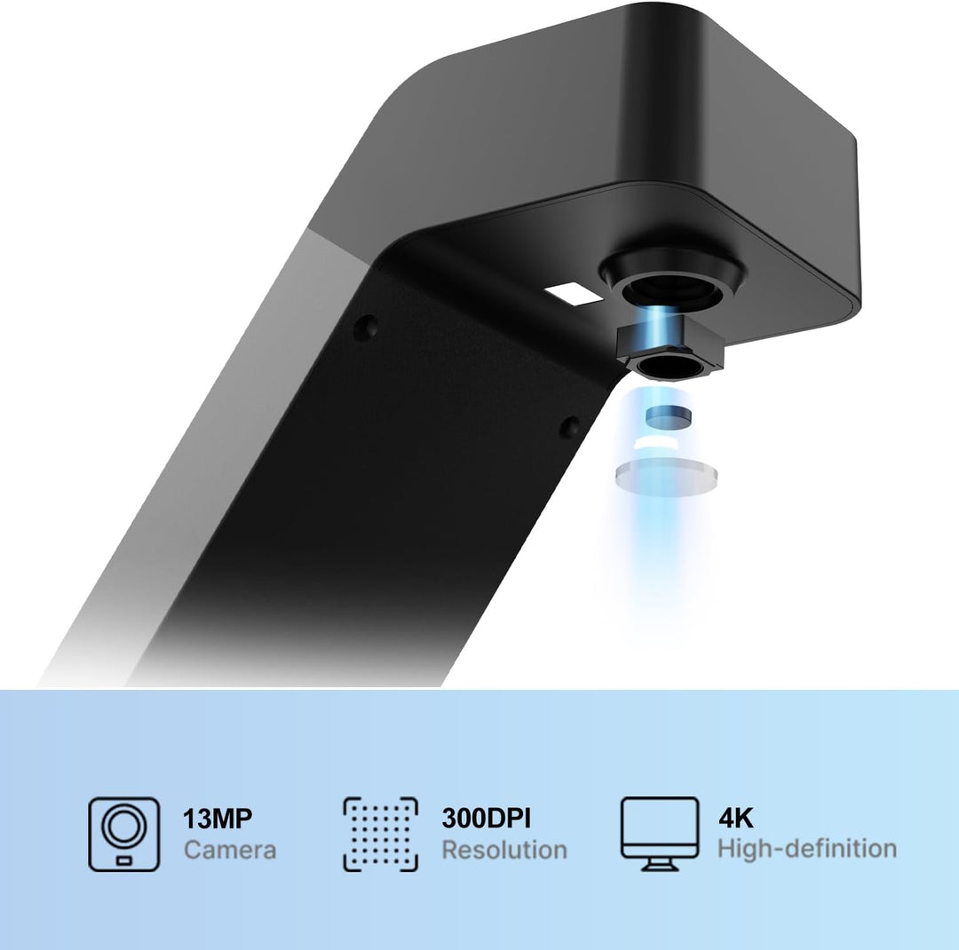 JOYUSING Scanpad100 tragbarer Dokumentenscanner, 13 MP USB-Dokumentenkamera, 1 s pro Scan, Aufnahmeg