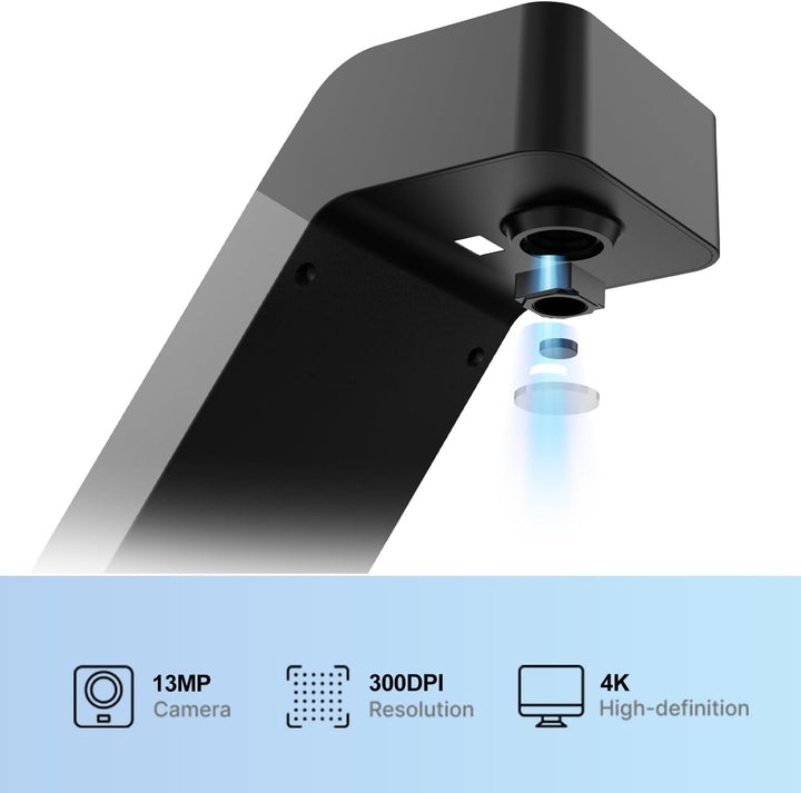 JOYUSING Scanpad100 tragbarer Dokumentenscanner, 13 MP USB-Dokumentenkamera, 1 s pro Scan, Aufnahmeg