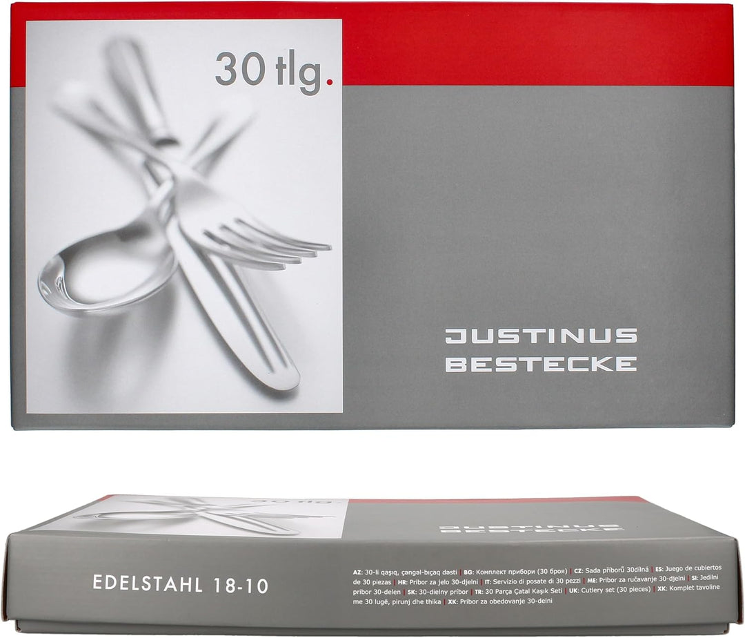 Justinus Menübesteck 30 tlg. 630485 Twist L/B/H ca. 43/25/5 cm